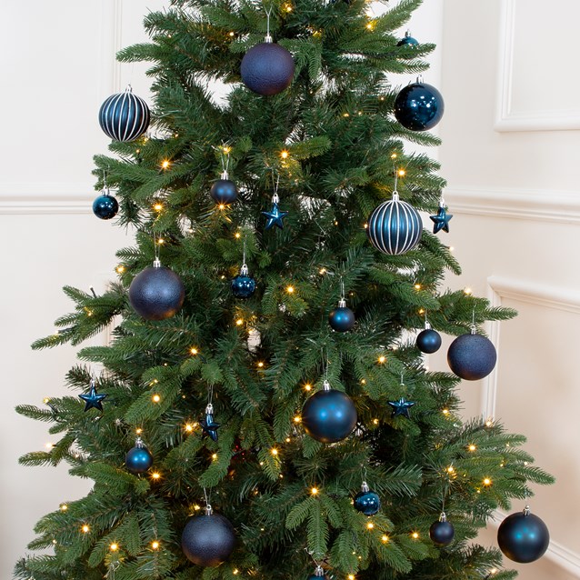 50PK Shatterproof Baubles - Navy 50PK Shatterproof Baubles - Navy