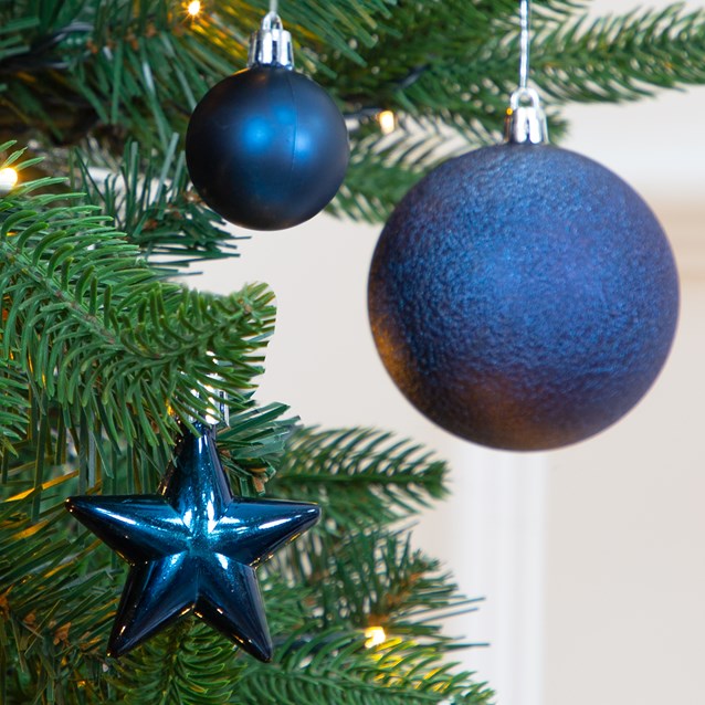 50PK Shatterproof Baubles - Navy 50PK Shatterproof Baubles - Navy
