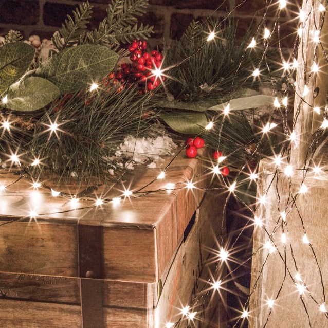 600 Micro LED Black Waterfall Vine Lights- White 600 Micro LED Black Waterfall Vine Lights- White