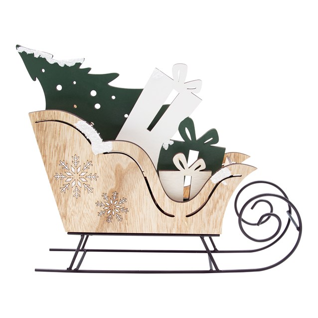 Christmas Wooden Sled Ornament Christmas Wooden Sled Ornament