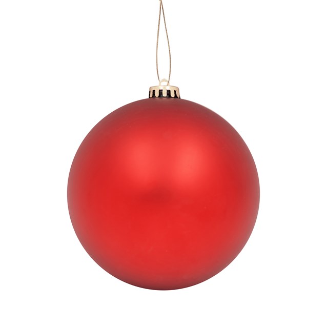 3PK 15cm Red Traditional Matt Bauble 3PK 15cm Red Traditional Matt Bauble