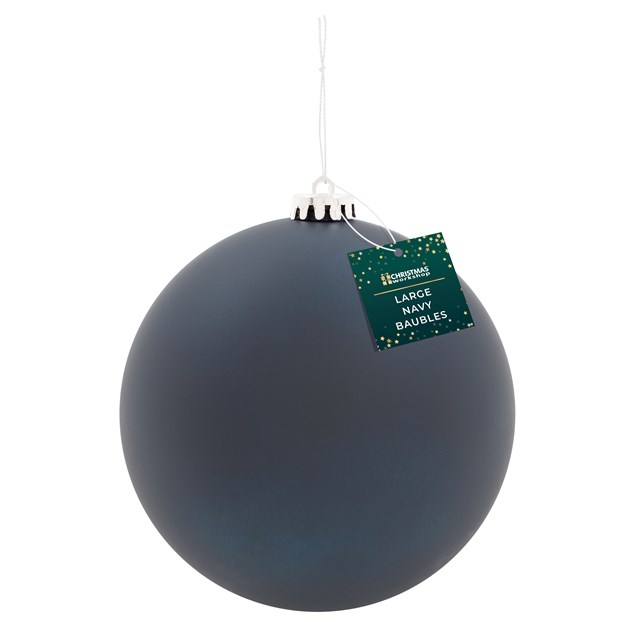 3PK 15cm Navy Blue Traditional Matt Bauble 3PK 15cm Navy Blue Traditional Matt Bauble