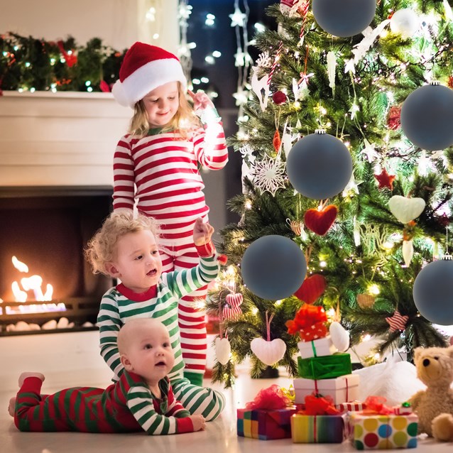 3PK 15cm Navy Blue Traditional Matt Bauble 3PK 15cm Navy Blue Traditional Matt Bauble