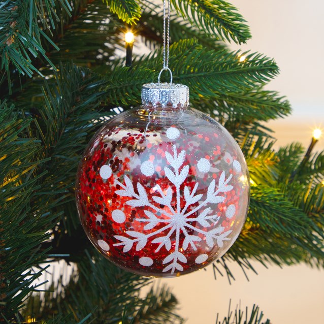 12PK Shatterproof Large Baubles -Red 12PK Shatterproof Large Baubles -Red