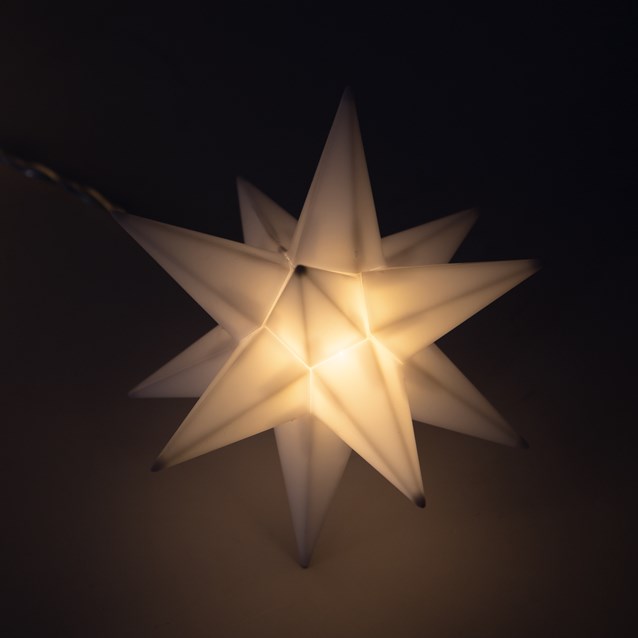 3D Star V Shape Curtain Lights - Warm White 3D Star V Shape Curtain Lights - Warm White