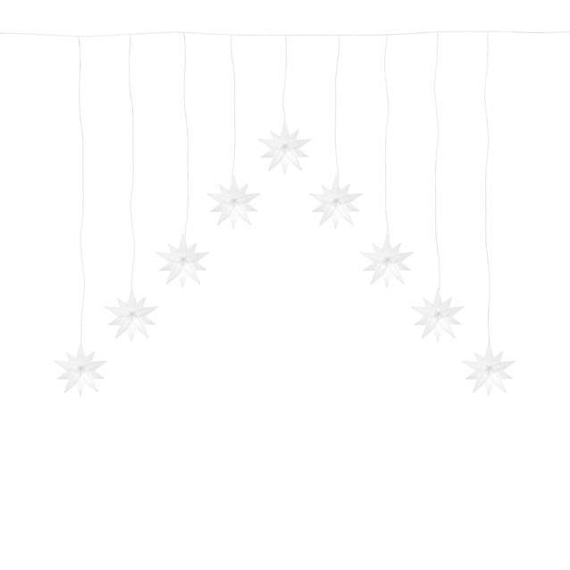 3D Star V Shape Curtain Lights - Warm White 3D Star V Shape Curtain Lights - Warm White