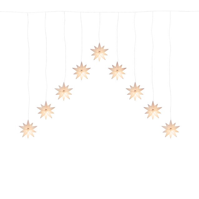 3D Star V Shape Curtain Lights - Warm White 3D Star V Shape Curtain Lights - Warm White