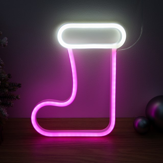 Christmas Stocking LED Neon Hanging Sign Light Christmas Stocking LED Neon Hanging Sign Light