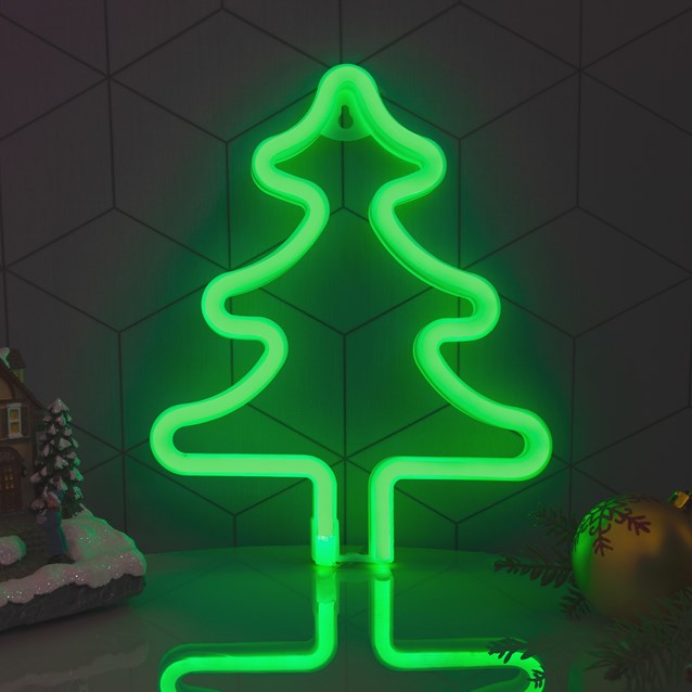 Christmas Tree LED Neon Hanging Sign Light Christmas Tree LED Neon Hanging Sign Light
