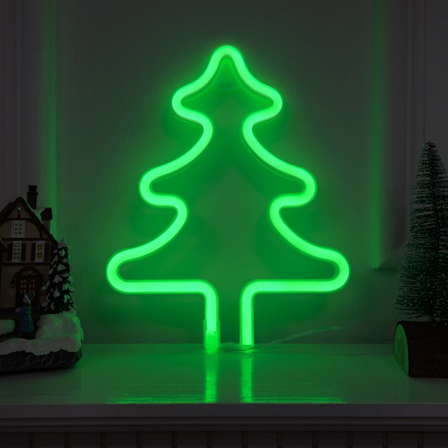 Christmas Tree LED Neon Hanging Sign Light Christmas Tree LED Neon Hanging Sign Light