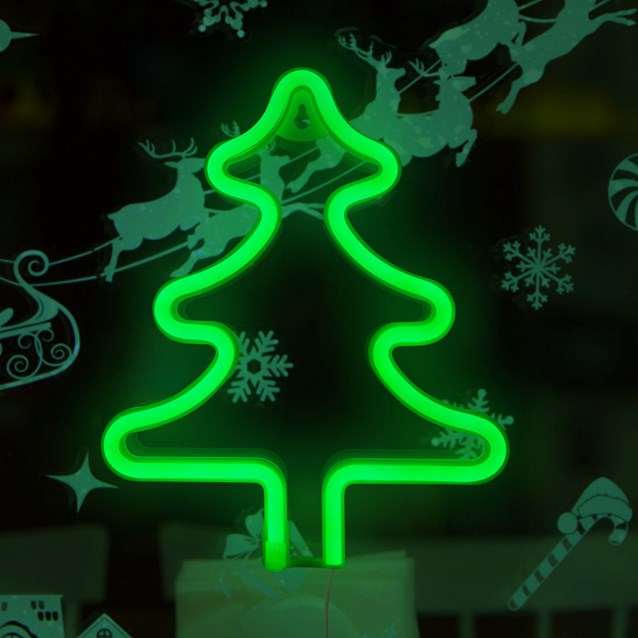Christmas Tree LED Neon Hanging Sign Light Christmas Tree LED Neon Hanging Sign Light