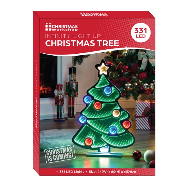 60cm Festive Infinity Xmas Tree Light 60cm Festive Infinity Xmas Tree Light