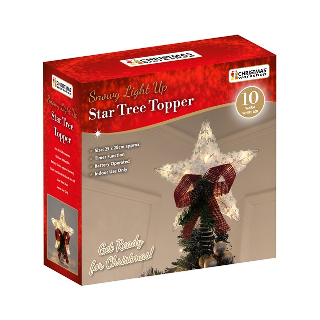 White Cotton Thread  Metal Frame Star Tree Topper White Cotton Thread  Metal Frame Star Tree Topper