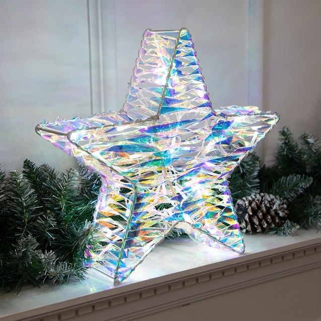 3D Iridescent Film Metal Frame Star  Deco Light 3D Iridescent Film Metal Frame Star  Deco Light