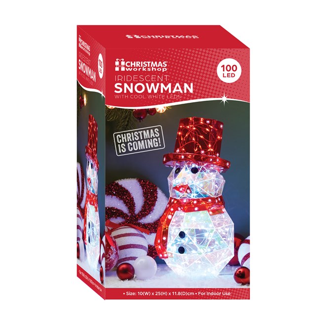 25cm Iridescent Snowman 25cm Iridescent Snowman