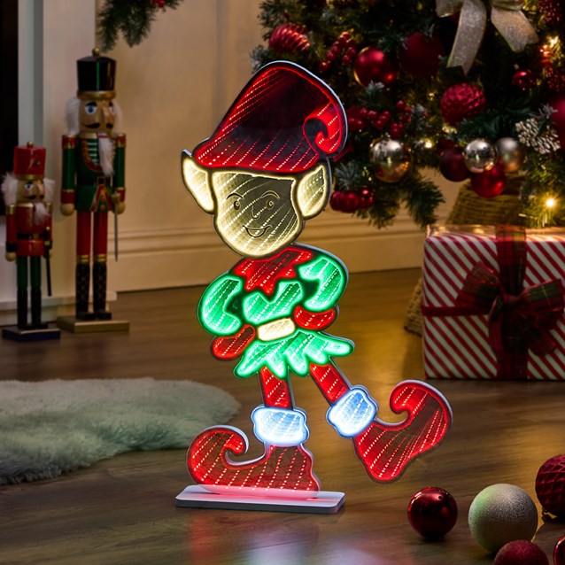 Festive Infinity Elf LED Mirror Light Festive Infinity Elf LED Mirror Light