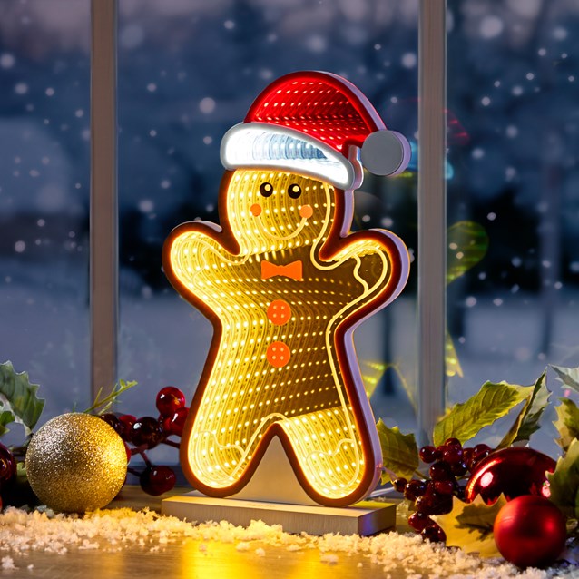Infinity Gingerbread Man LED Mirror Light Infinity Gingerbread Man LED Mirror Light