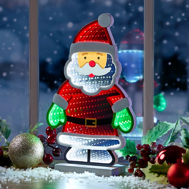 Infinity Santa LED Mirror Light Infinity Santa LED Mirror Light
