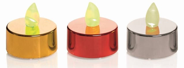 4PK Flameless LED Tea Light-3Assort 4PK Flameless LED Tea Light-3Assort