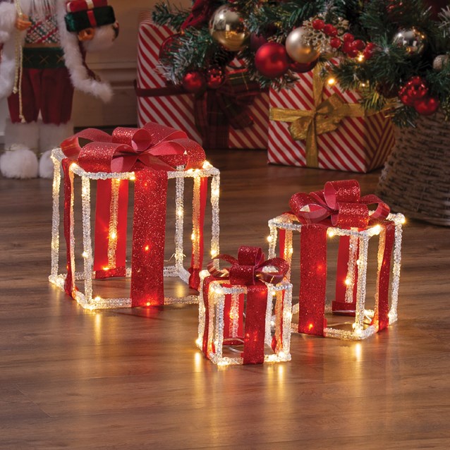 Set of 3 Acrylic Light Up Gift BoxSet Set of 3 Acrylic Light Up Gift BoxSet