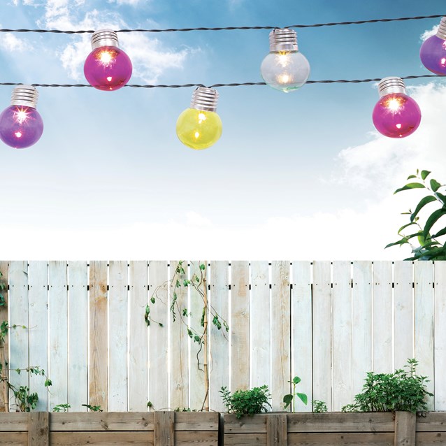 50 Retro Party String Lights - Multi-Colour