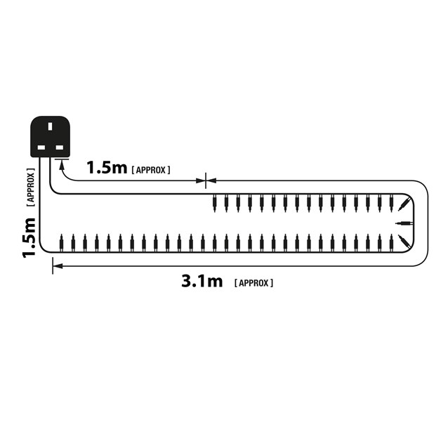 40 Shadeless Multi Colour Fairy Lights 40 Shadeless Multi Colour Fairy Lights