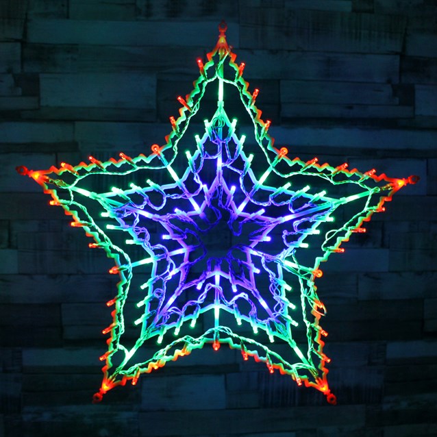 100 Multi Colour LED Star Silhouette 100 Multi Colour LED Star Silhouette