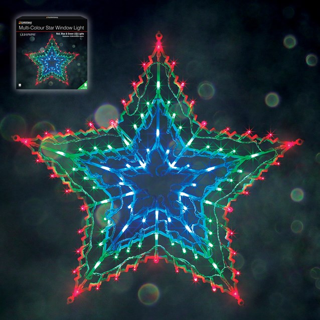 100 Multi Colour LED Star Silhouette 100 Multi Colour LED Star Silhouette