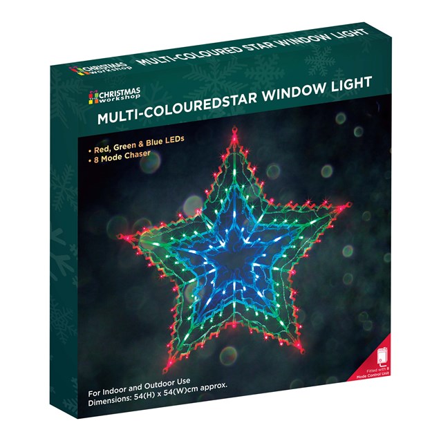 100 Multi Colour LED Star Silhouette 100 Multi Colour LED Star Silhouette