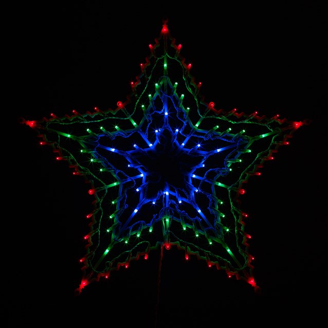 100 Multi Colour LED Star Silhouette 100 Multi Colour LED Star Silhouette