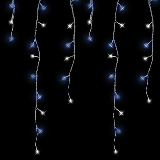 240 LED Icicle Chaser Lights - Blue & White 240 LED Icicle Chaser Lights - Blue & White