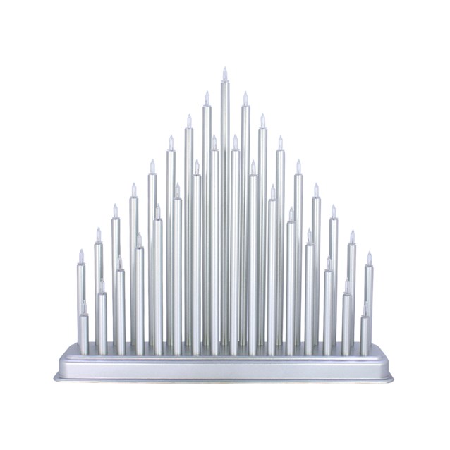 33 Warm White LED Fairy Light Silver Candle Bridge 33 Warm White LED Fairy Light Silver Candle Bridge