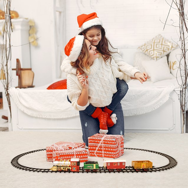 Christmas Train Set - 3 carriages - B/O Christmas Train Set - 3 carriages - B/O
