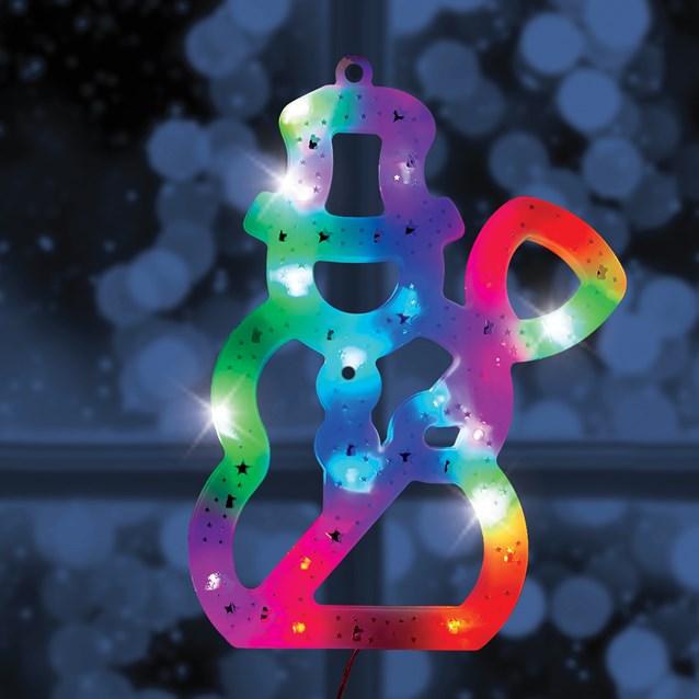 30CM 20LED Colour Window Light - Snowman