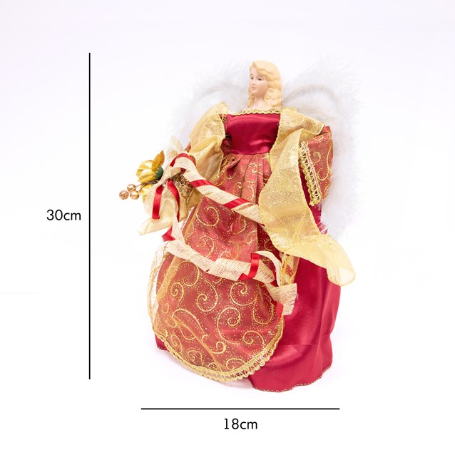 12" Red Tree Top Angel 12" Red Tree Top Angel