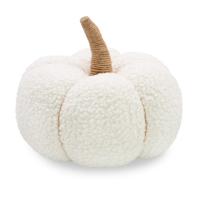 9" Pumpkin Decor - White 9" Pumpkin Decor - White