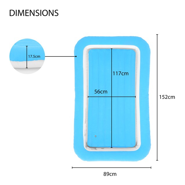 Flocked Kids Airbed - Blue Flocked Kids Airbed - Blue