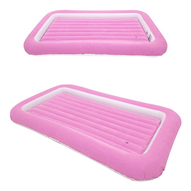 Flocked Kids Airbed - Pink Flocked Kids Airbed - Pink