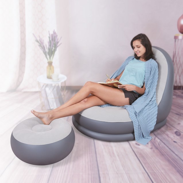 Deluxe Lounger with Foot Stool Deluxe Lounger with Foot Stool