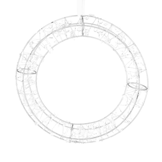 B/O 38CM 100LED Warm White Circle Wreath W/Gems B/O 38CM 100LED Warm White Circle Wreath W/Gems
