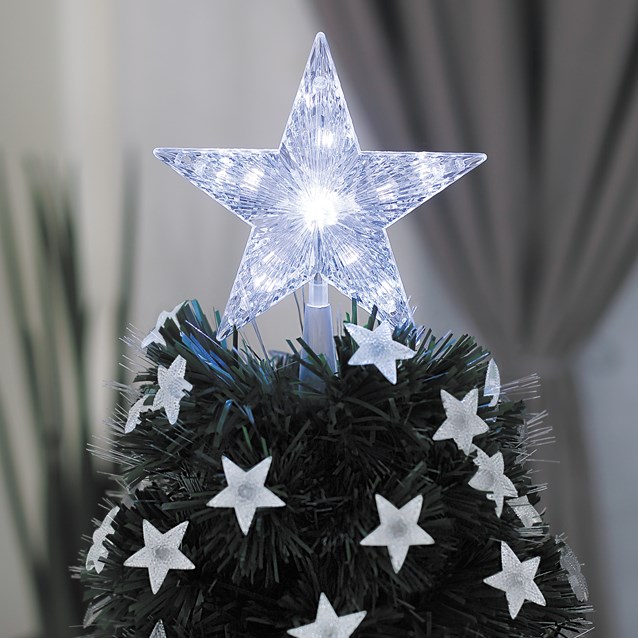 18cm White LED Star Tree Topper 18cm White LED Star Tree Topper