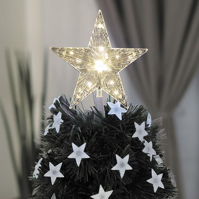 18cm Warm White LED Star Tree Topper 18cm Warm White LED Star Tree Topper