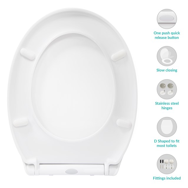 Quick Release & Soft Close Toilet Seat Quick Release & Soft Close Toilet Seat