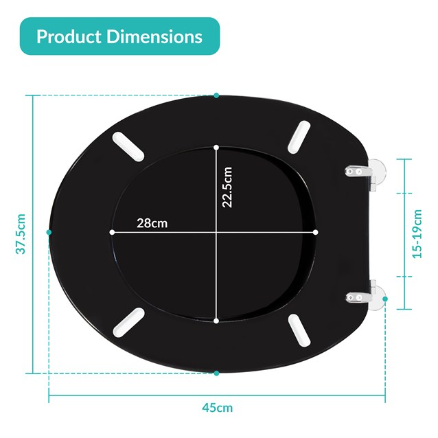 Black MDF Toilet Seat Black MDF Toilet Seat
