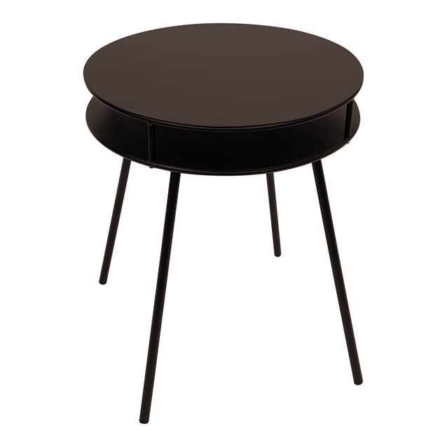 2 Tier Round Metal Side Table, Bronze 2 Tier Round Metal Side Table, Bronze