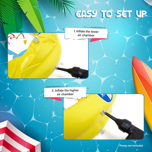 Sun Club Sea Animal 2 Ring Pool - Yellow Sun Club Sea Animal 2 Ring Pool - Yellow