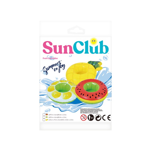 Sun Club Inflatable Fruit Design Cup Holder - Asst Sun Club Inflatable Fruit Design Cup Holder - Asst