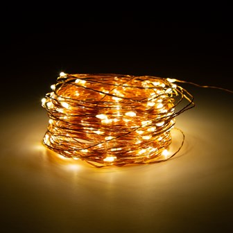 100 Micro Copper Solar LED String Light -WarmWhite