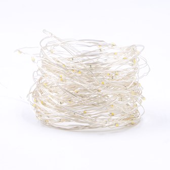 100 LED Micro Solar String Light -Bright White