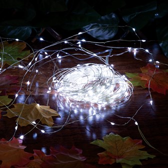 100 LED Micro Solar String Light -Bright White